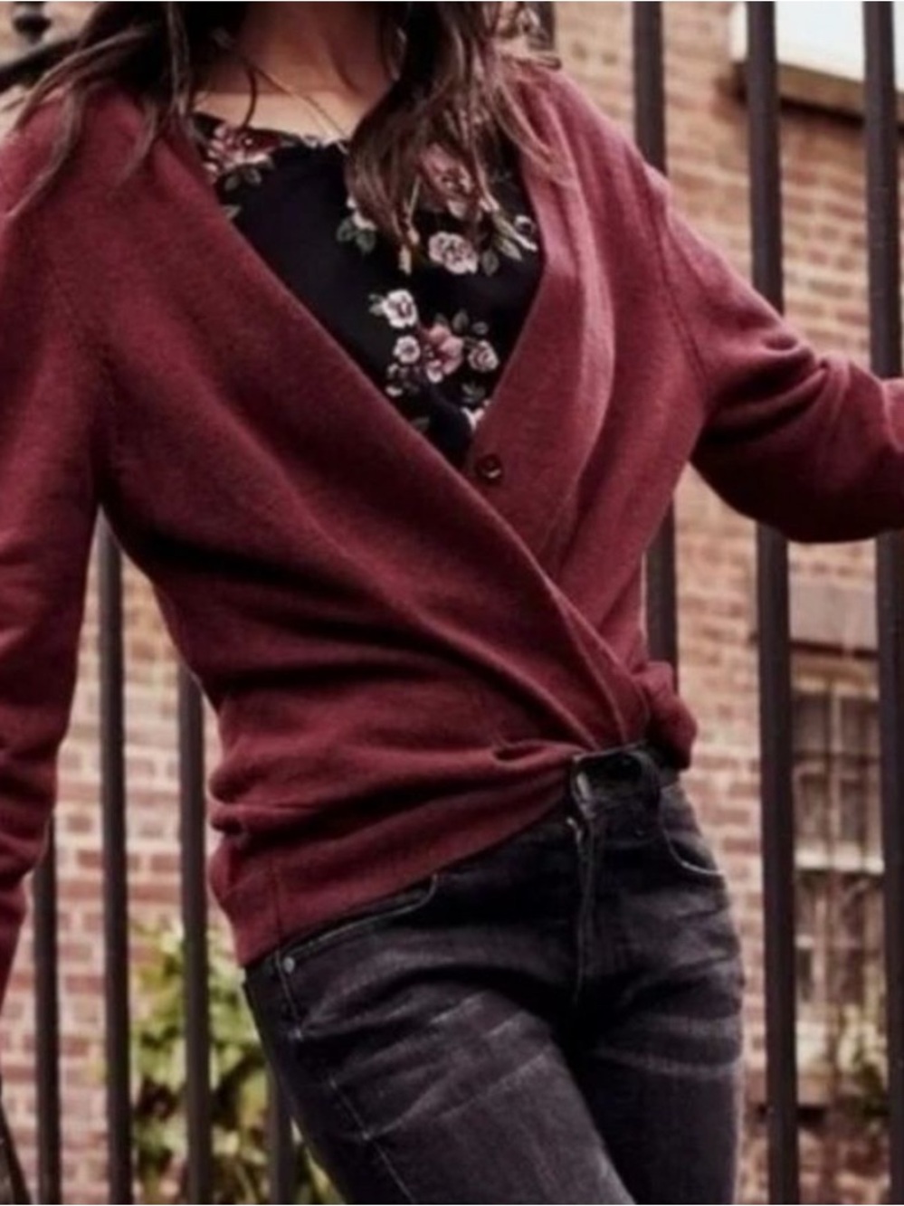 CAbi Catch Cardigan in Claret Style Number 3529